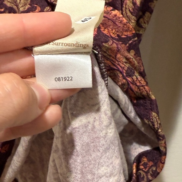 Soft Surroundings Chloe Paisley Print Turtleneck Top XLarge Maroon Orange Jersey - Picture 7 of 8